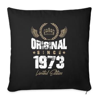 Édition limitée 1973 - Housse de coussin décorative 45 x 45 cm - noir - Devant
