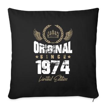 Édition limitée 1974 - Housse de coussin décorative 45 x 45 cm - noir - Devant