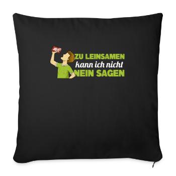 Omega 3 Fettsäure Leinsaat Leinsamen - Sofakissenbezug 45 x 45 cm - Schwarz - Vorne