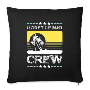 Lloret De Mar Crew - Sofa pillowcase 17,3'' x 17,3'' (45 x 45 cm) - black - Front