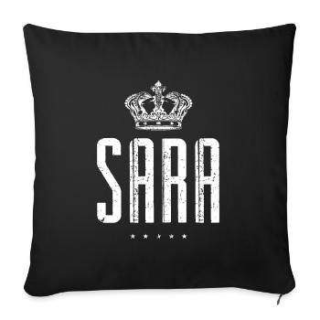 Sara - Sofa pillowcase 17,3'' x 17,3'' (45 x 45 cm) - black - Front