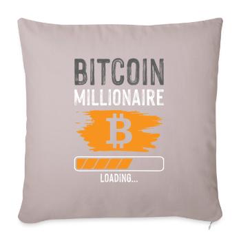 bitcoin Millionaire - Sofa pillowcase 17,3'' x 17,3'' (45 x 45 cm) - light taupe - Front