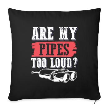 pipes motorcycle - Sofa pillowcase 17,3'' x 17,3'' (45 x 45 cm) - black - Front