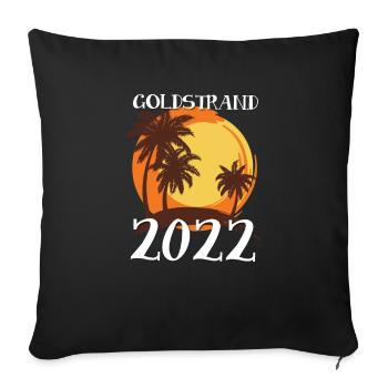 Golden Sands 2022 Palm Trees - Sofa pillowcase 17,3'' x 17,3'' (45 x 45 cm) - black - Front