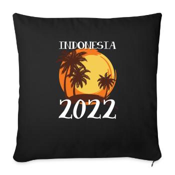 Indonesia 2022 Palm Trees - Sofa pillowcase 17,3'' x 17,3'' (45 x 45 cm) - black - Front