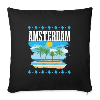 Amsterdam - Sofa pillowcase 17,3'' x 17,3'' (45 x 45 cm) - black - Front