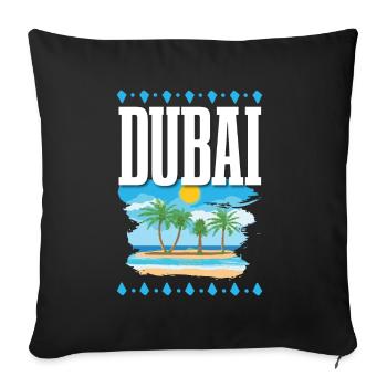 Dubai - Sofa pillowcase 17,3'' x 17,3'' (45 x 45 cm) - black - Front