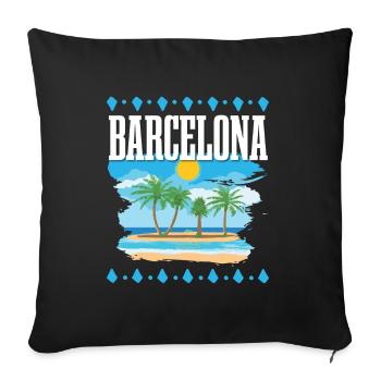 Barcelona - Sofa pillowcase 17,3'' x 17,3'' (45 x 45 cm) - black - Front