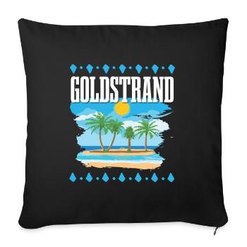 Sables dorés - Housse de coussin décorative 45 x 45 cm - noir - Devant