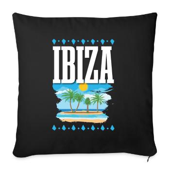 Ibiza - Housse de coussin décorative 45 x 45 cm - noir - Devant