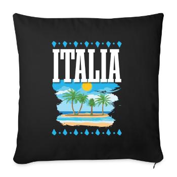 Italia - Sofa pillowcase 17,3'' x 17,3'' (45 x 45 cm) - black - Front