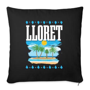 Lloret De Mar - Sofakissenbezug 45 x 45 cm - Schwarz - Vorne