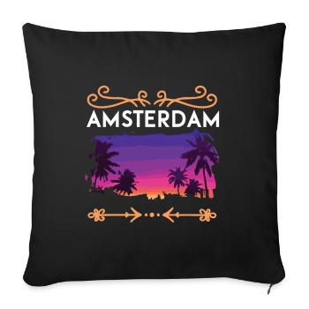 Amsterdam - Sofa pillowcase 17,3'' x 17,3'' (45 x 45 cm) - black - Front