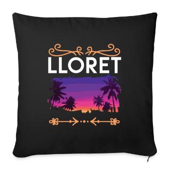 Lloret De Mar - Sofa pillowcase 17,3'' x 17,3'' (45 x 45 cm) - black - Front