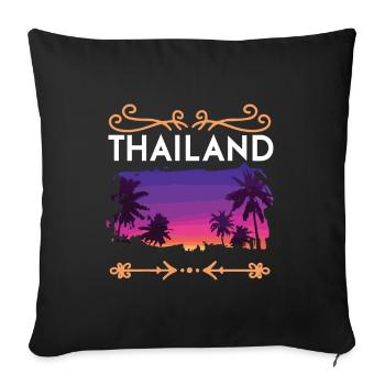 Thaïlande - Housse de coussin décorative 45 x 45 cm - noir - Devant