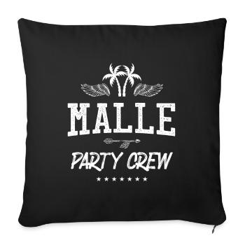 Malle Party Crew - Housse de coussin décorative 45 x 45 cm - noir - Devant