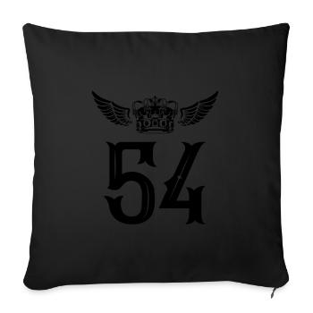 54 Couronne de numéros - Housse de coussin décorative 45 x 45 cm - noir - Devant