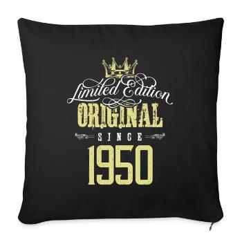 Édition limitée 1950 - Housse de coussin décorative 45 x 45 cm - noir - Devant