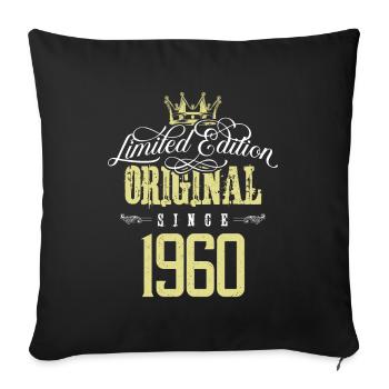 Édition limitée 1960 - Housse de coussin décorative 45 x 45 cm - noir - Devant