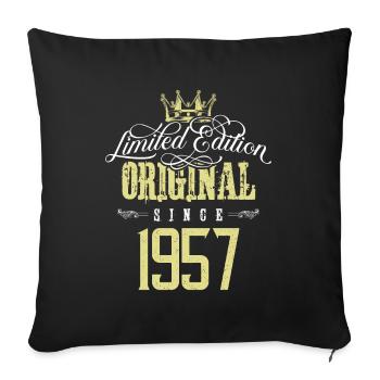 Édition limitée 1957 - Housse de coussin décorative 45 x 45 cm - noir - Devant