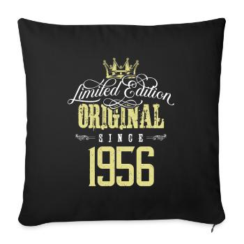 1956 limited edition - Sofa pillowcase 17,3'' x 17,3'' (45 x 45 cm) - black - Front