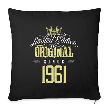 Édition limitée 1961 - Housse de coussin décorative 45 x 45 cm - noir - Devant