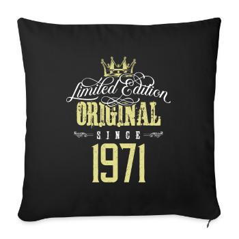 Édition limitée 1971 - Housse de coussin décorative 45 x 45 cm - noir - Devant