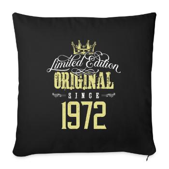 Édition limitée 1972 - Housse de coussin décorative 45 x 45 cm - noir - Devant