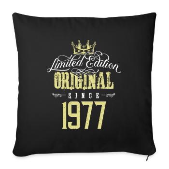 Édition limitée 1977 - Housse de coussin décorative 45 x 45 cm - noir - Devant