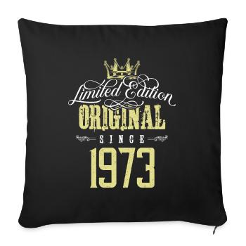Édition limitée 1973 - Housse de coussin décorative 45 x 45 cm - noir - Devant
