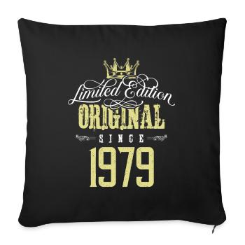 Édition limitée 1979 - Housse de coussin décorative 45 x 45 cm - noir - Devant