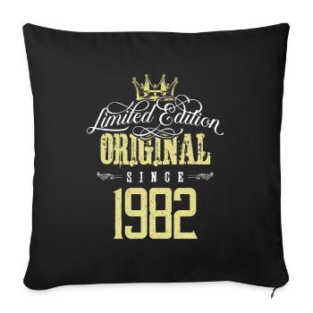 Édition limitée 1982 - Housse de coussin décorative 45 x 45 cm - noir - Devant