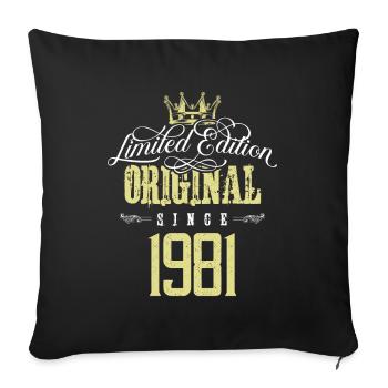 Édition limitée 1981 - Housse de coussin décorative 45 x 45 cm - noir - Devant