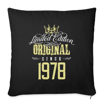 1978 limited edition - Sofa pillowcase 17,3'' x 17,3'' (45 x 45 cm) - black - Front