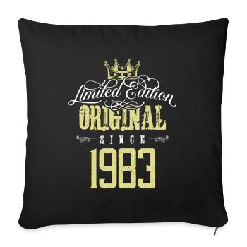 Édition limitée 1983 - Housse de coussin décorative 45 x 45 cm - noir - Devant