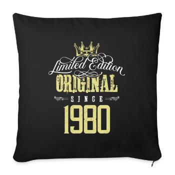 Édition limitée 1980 - Housse de coussin décorative 45 x 45 cm - noir - Devant
