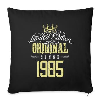 Édition limitée 1985 - Housse de coussin décorative 45 x 45 cm - noir - Devant