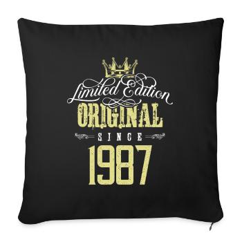 1987 limited edition - Sofa pillowcase 17,3'' x 17,3'' (45 x 45 cm) - black - Front