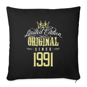 1991 limited edition - Sofa pillowcase 17,3'' x 17,3'' (45 x 45 cm) - black - Front