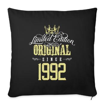 Édition limitée 1992 - Housse de coussin décorative 45 x 45 cm - noir - Devant