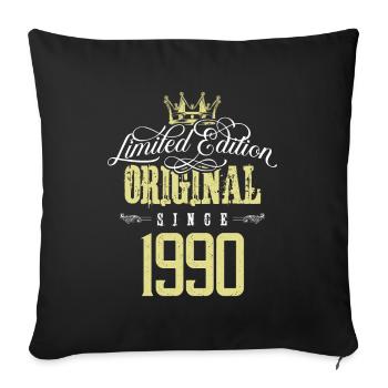1990 limited edition - Sofa pillowcase 17,3'' x 17,3'' (45 x 45 cm) - black - Front