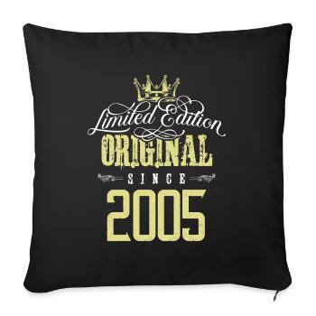 2005 limited edition - Sofa pillowcase 17,3'' x 17,3'' (45 x 45 cm) - black - Front