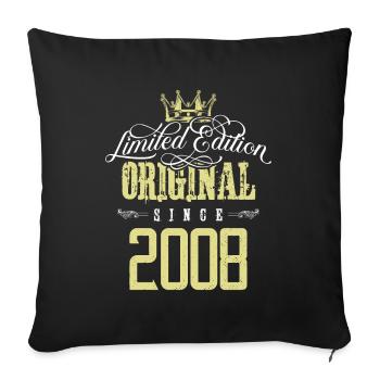 2008 limited edition - Sofa pillowcase 17,3'' x 17,3'' (45 x 45 cm) - black - Front