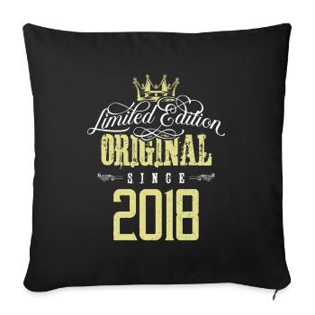 2018 limited edition - Sofa pillowcase 17,3'' x 17,3'' (45 x 45 cm) - black - Front
