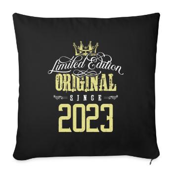 Édition limitée 2023 - Housse de coussin décorative 45 x 45 cm - noir - Devant