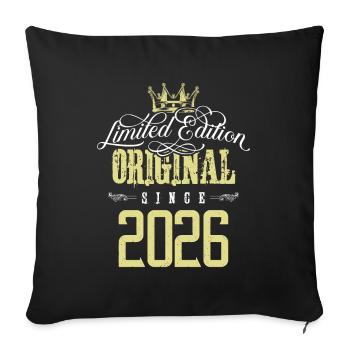 2026 limited edition - Sofa pillowcase 17,3'' x 17,3'' (45 x 45 cm) - black - Front