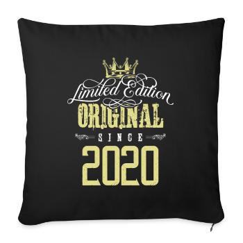 2020 limited edition - Sofa pillowcase 17,3'' x 17,3'' (45 x 45 cm) - black - Front