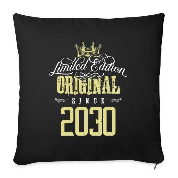 2030 limited edition - Sofa pillowcase 17,3'' x 17,3'' (45 x 45 cm) - black - Front