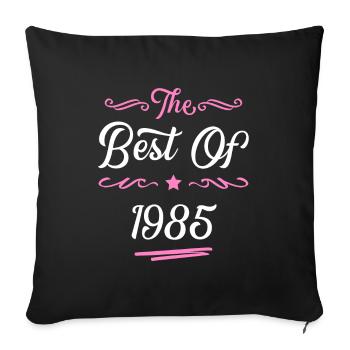 1985 best of - Housse de coussin décorative 45 x 45 cm - noir - Devant
