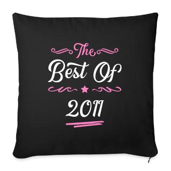 2011 best of - Sofa pillowcase 17,3'' x 17,3'' (45 x 45 cm) - black - Front